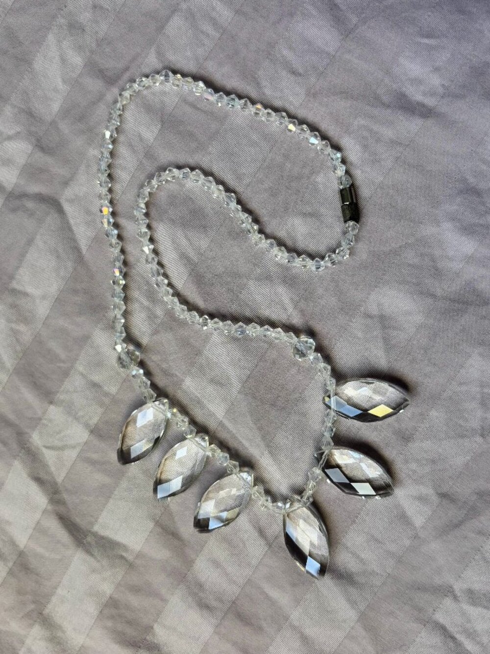Crystal Beaded Statement Necklace